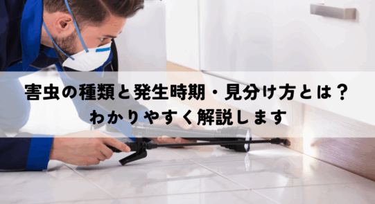 害虫の種類と発生時期・見分け方とは？わかりやすく解説します