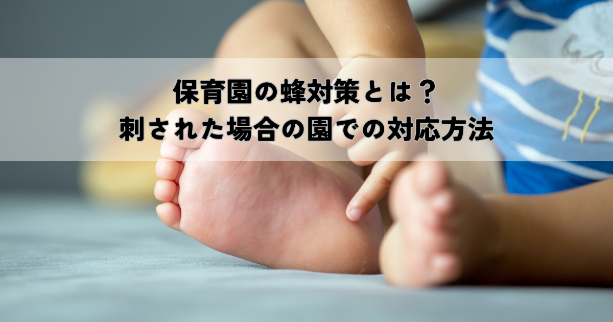 保育園の蜂対策とは？刺された場合の園での対応方法