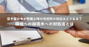 空き家の木が邪魔な時の市役所の対応はどうなる？隣地への越境木への対処法とは