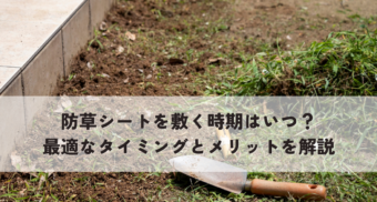 防草シートを敷く時期はいつ？最適なタイミングとメリットを解説