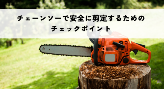 チェーンソーで安全に剪定するためのチェックポイントとは？基本操作と安全機能の確認