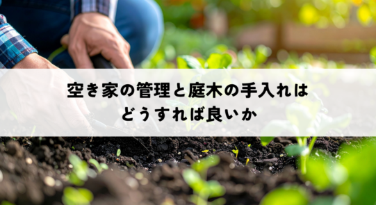 空き家の管理と庭木の手入れはどうすれば良いか