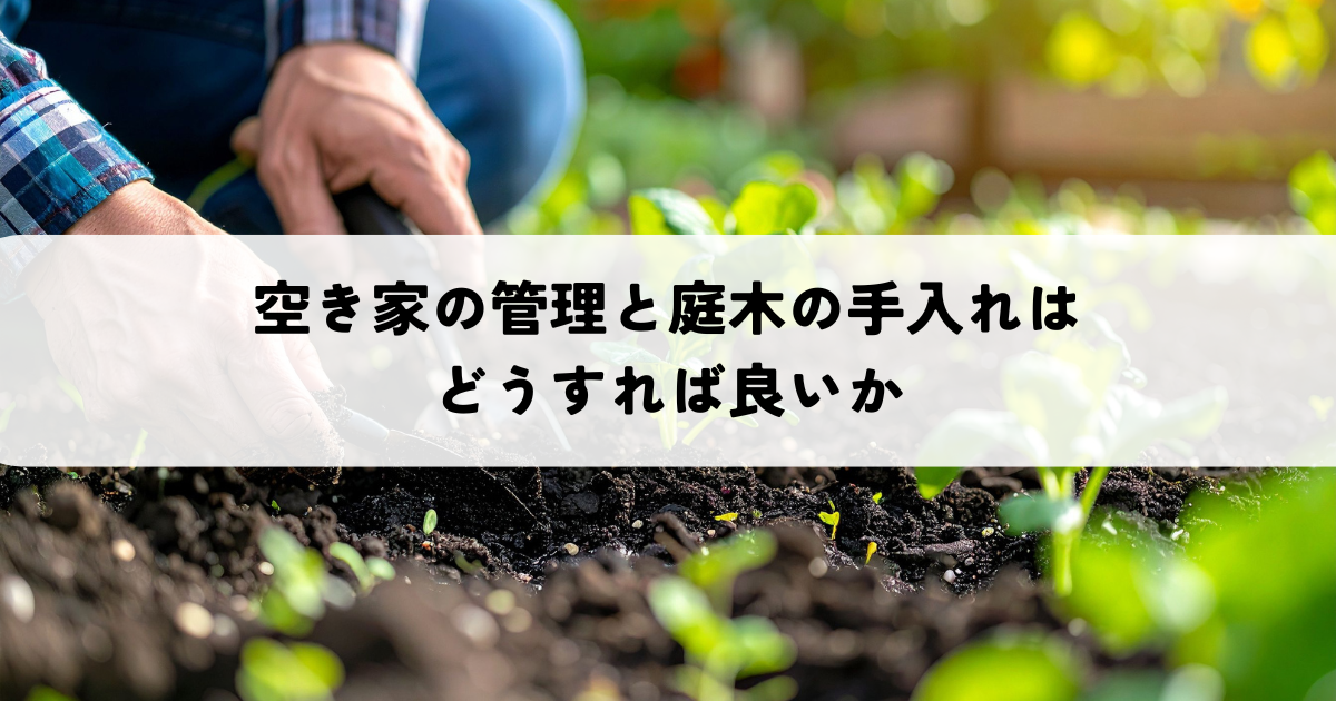 空き家の管理と庭木の手入れはどうすれば良いか